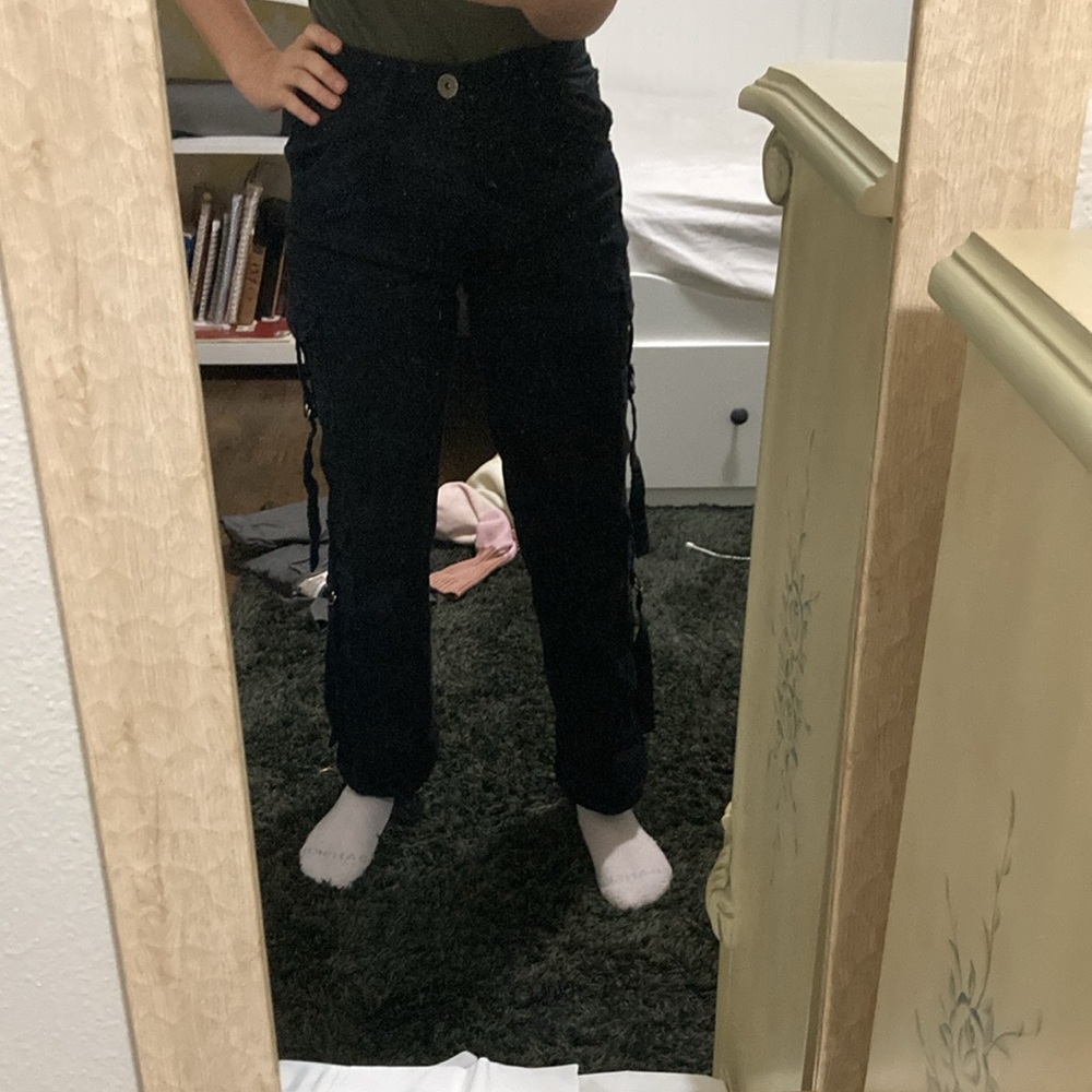 Highrise Black Cargo Pants